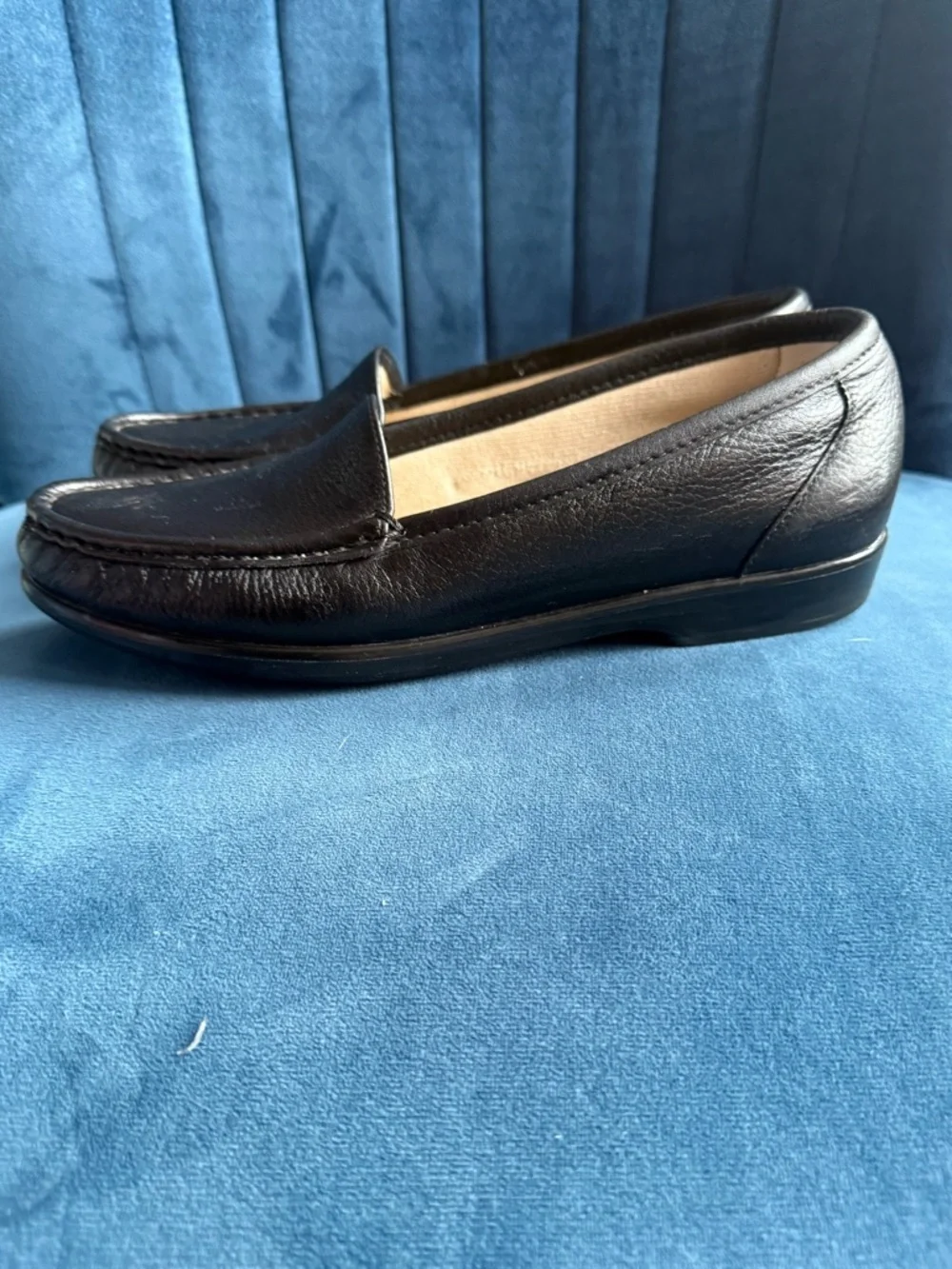 SAS Tripad Comfort Black Leather Loafers Slip On Walking Shoes 8